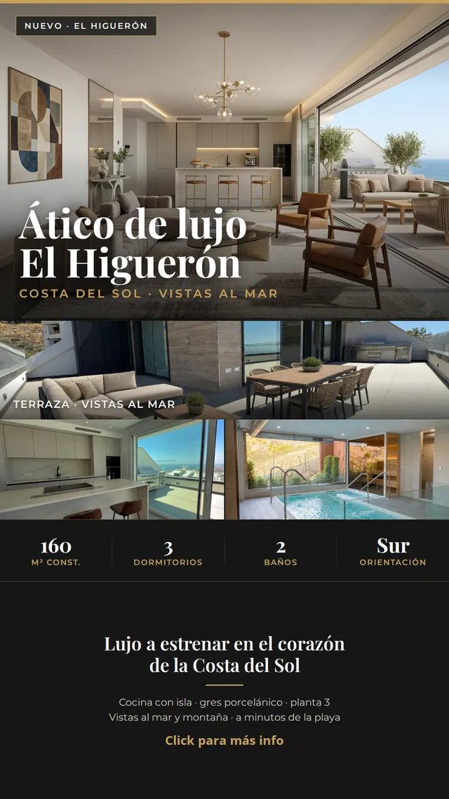 Anuncio inmobiliario · versión oscura